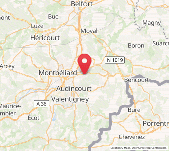 Map of Étupes, Bourgogne-Franche-Comté