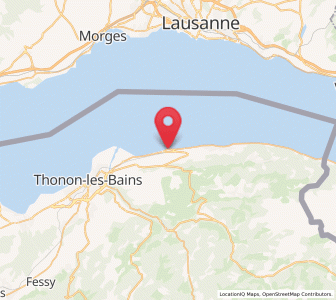 Map of Évian-les-Bains, Auvergne-Rhône-Alpes