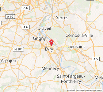 Map of Évry, Île-de-France