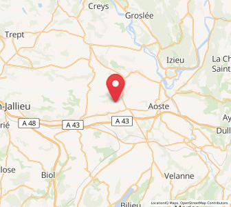 Map of Faverges-de-la-Tour, Auvergne-Rhône-Alpes