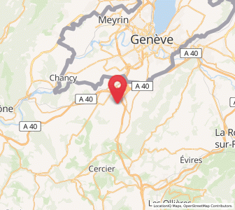 Map of Feigères, Auvergne-Rhône-Alpes