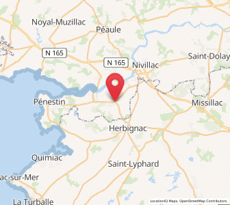 Map of Férel, Brittany