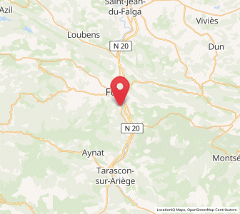 Map of Ferrières-sur-Ariège, Occitanie