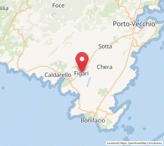 Map of Figari, Corsica