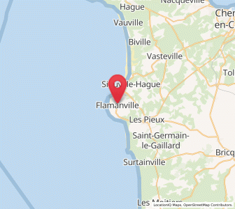 Map of Flamanville, Normandy