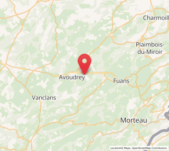 Map of Flangebouche, Bourgogne-Franche-Comté