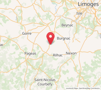 Map of Flavignac, Nouvelle-Aquitaine