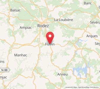 Map of Flavin, Occitanie