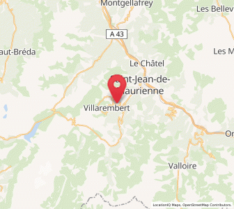 Map of Fontcouverte-la-Toussuire, Auvergne-Rhône-Alpes