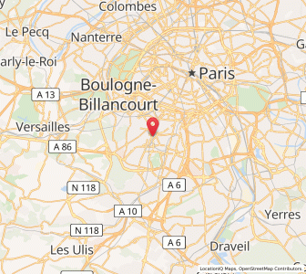 Map of Fontenay-aux-Roses, Île-de-France