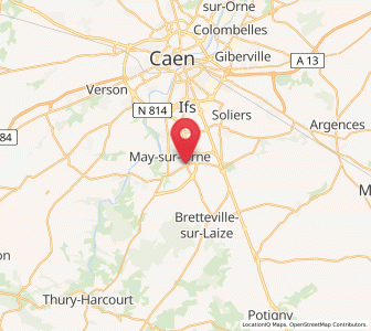 Map of Fontenay-le-Marmion, Normandy
