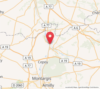 Map of Fontenay-sur-Loing, Centre