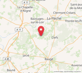 Map of Fougeré, Pays de la Loire