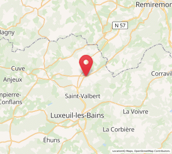 Map of Fougerolles-Saint-Valbert, Bourgogne-Franche-Comté