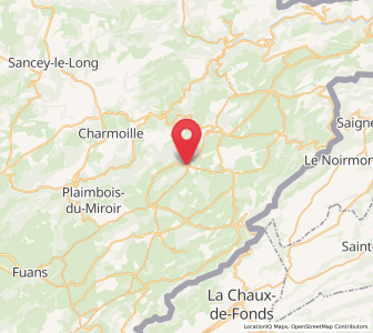 Map of Frambouhans, Bourgogne-Franche-Comté