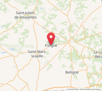 Map of Freigné, Pays de la Loire