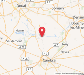 Map of Fressies, Hauts-de-France