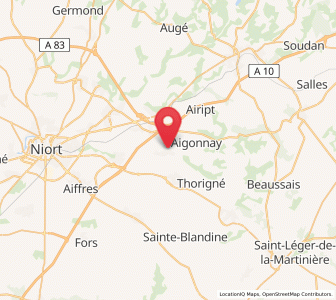 Map of Fressines, Nouvelle-Aquitaine