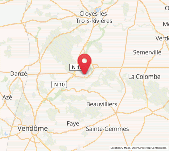 Map of Fréteval, Centre