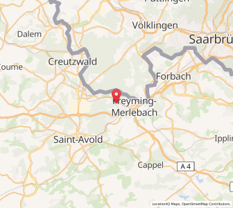 Map of Freyming, Grand Est