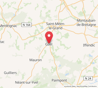 Map of Gaël, Brittany