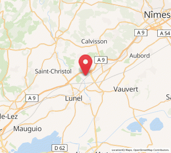 Map of Gallargues-le-Montueux, Occitanie