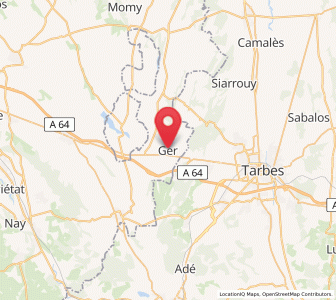 Map of Ger, Nouvelle-Aquitaine