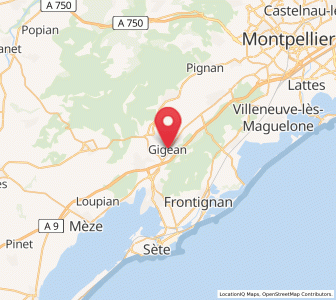 Map of Gigean, Occitanie