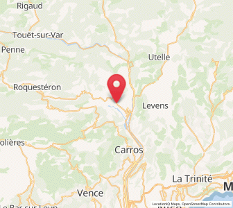 Map of Gilette, Provence-Alpes-Côte d'Azur