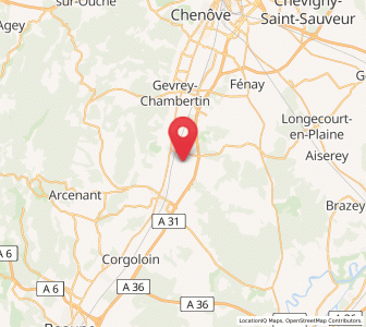 Map of Gilly-lès-Cîteaux, Bourgogne-Franche-Comté