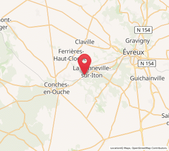 Map of Glisolles, Normandy