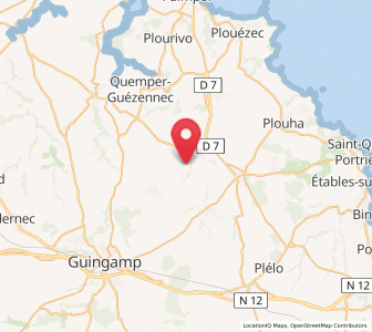 Map of Gommenec'h, Brittany