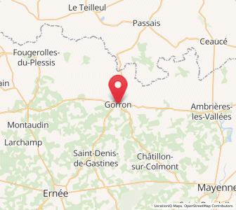 Map of Gorron, Pays de la Loire