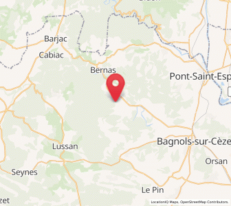 Map of Goudargues, Occitanie