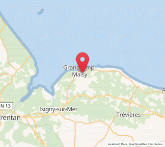 Map of Grandcamp-Maisy, Normandy