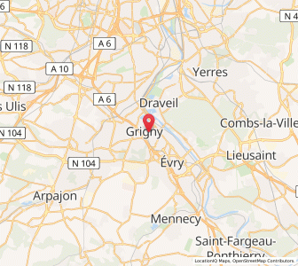 Map of Grigny, Île-de-France