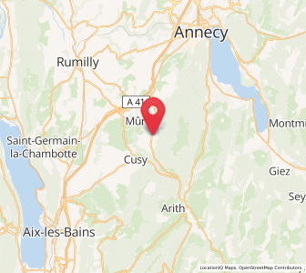 Map of Gruffy, Auvergne-Rhône-Alpes