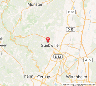 Map of Guebwiller, Grand Est