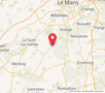 Map of Guécélard, Pays de la Loire