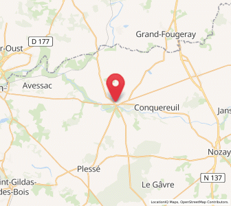 Map of Guémené-Penfao, Pays de la Loire