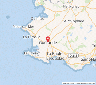 Map of Guérande, Pays de la Loire