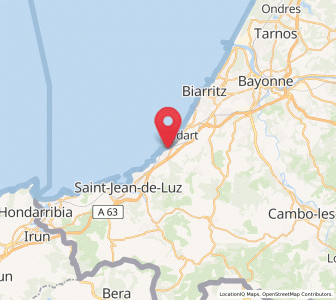 Map of Guethary, Nouvelle-Aquitaine