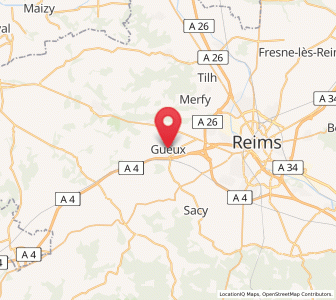Map of Gueux, Grand Est