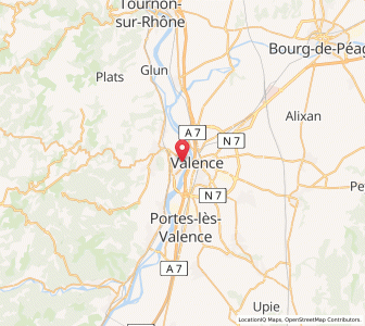 Map of Guilherand-Granges, Auvergne-Rhône-Alpes