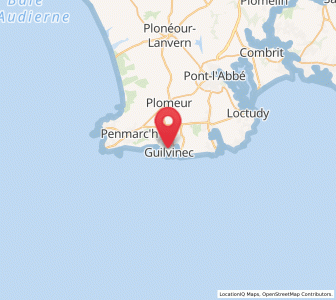 Map of Guilvinec, Brittany