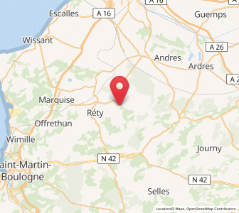 Map of Hardinghen, Hauts-de-France