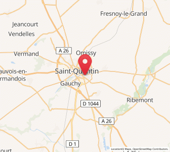 Map of Harly, Hauts-de-France