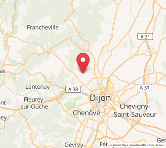Map of Hauteville-lès-Dijon, Bourgogne-Franche-Comté
