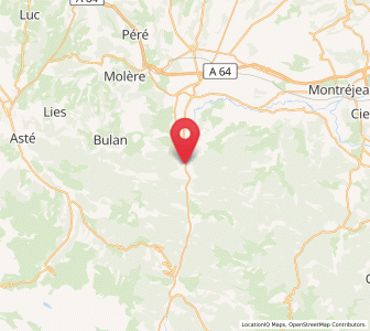 Map of Hèches, Occitanie