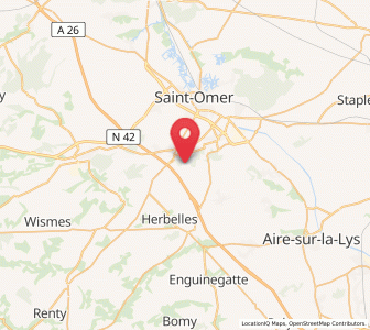 Map of Helfaut, Hauts-de-France